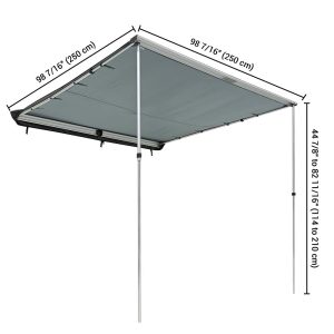 Car Awning 7' 7 X 8' 2 Side Rooftop Shade