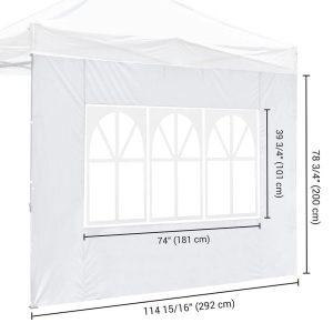 Canopy Tent Sidewall With Window 1080D 9'7X6'8(1Pc./Pack)