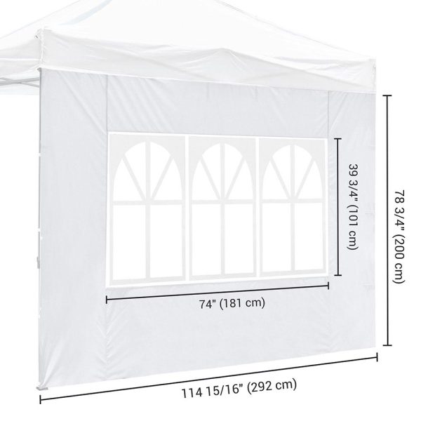 Canopy Tent Sidewall With Window 1080D 9'7X6'8(1Pc./Pack)