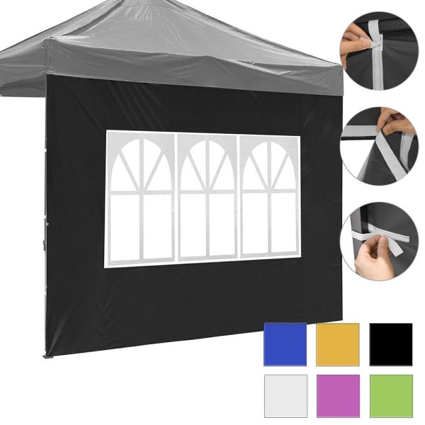 Canopy Sidewall Tent Walls With Window 1080D 10X7Ft(1Pc./Pack)