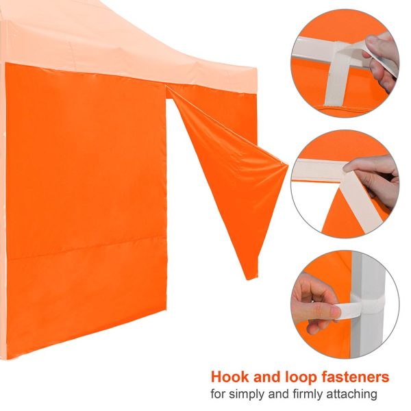 Canopy Sidewall Tent Walls With Zipper 15X7Ft Cpai-84