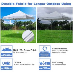 10X10 Ez Pop Up Tent Canopy Replacement Top (9'7X9'7)