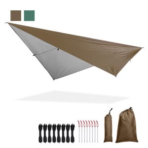 10X10Ft Waterproof Camping Tarp Lightweight Uv50+ Pu3,000Mm