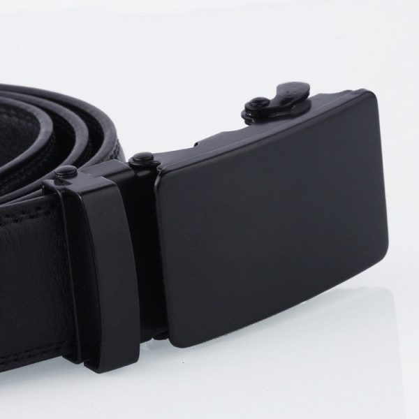 Black Sliding Buckle Men'S Belt