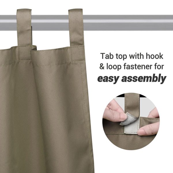 Tab Top Outdoor Patio Curtain, 54W X 84L 2Ct/Pack