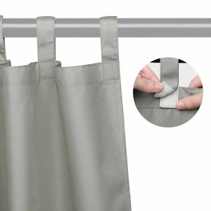 Tab Top Outdoor Patio Curtain, 54W X 108L 2Ct/Pack