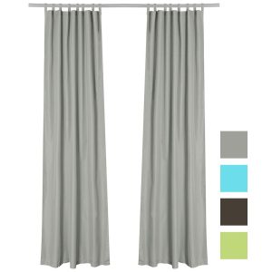 Tab Top Outdoor Patio Curtain, 54W X 108L 2Ct/Pack