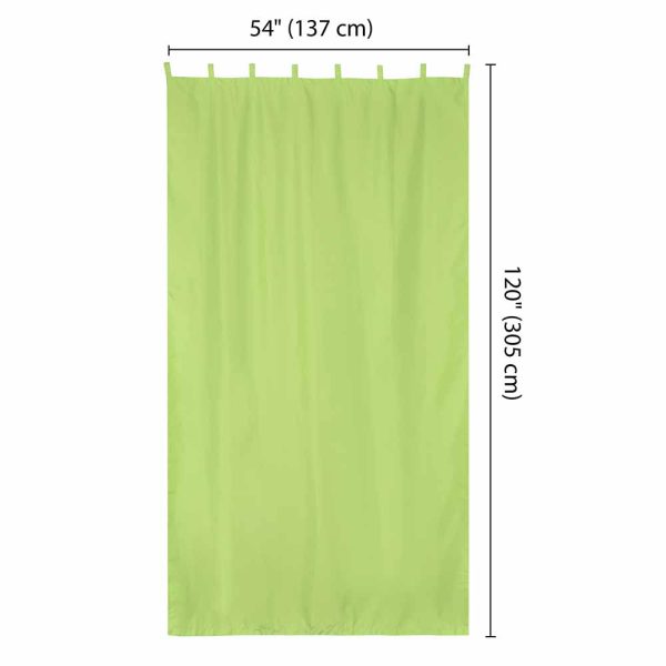 Tab Top Outdoor Patio Curtain, 54W X 120L 2Ct/Pack