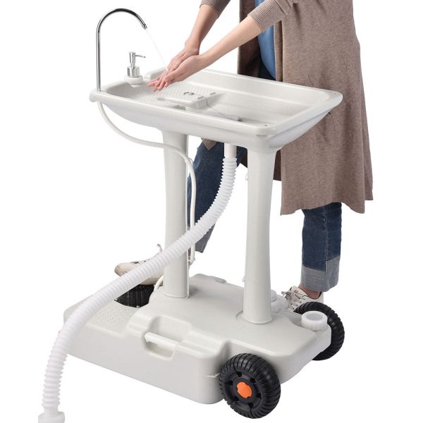 8Gal Portable Hand Washing Station With Foot Pump Handle