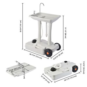 8Gal Portable Hand Washing Station With Foot Pump Handle