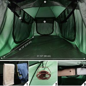 Single Cot Tent Camp Bed Tent Rain Fly Green