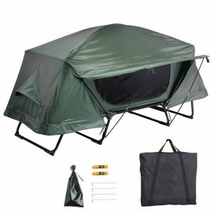 Single Cot Tent Camp Bed Tent Rain Fly Green