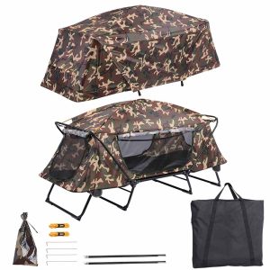 Single Cot Tent Camp Bed Tent Rain Fly Camouflage