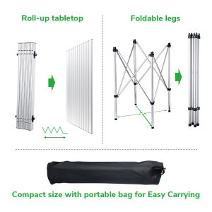 Aluminum Folding Camping Table Picnic Table 27X27.5In