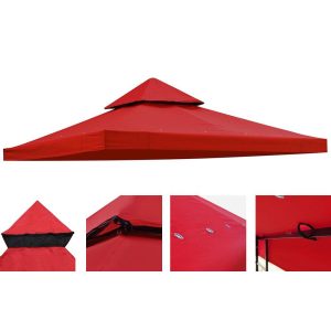 10X10 Ft Gazebo 2-Tier Replacement Canopy