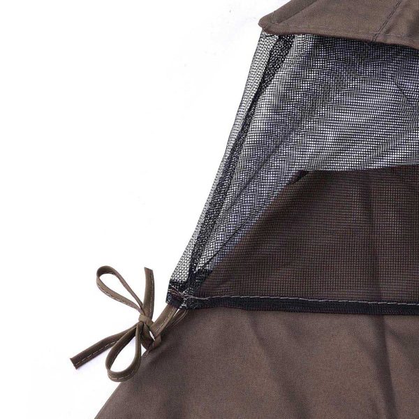 12X12 Ft Garden Gazebo Replacement Canopy Top Brown (11.4'X11.4')