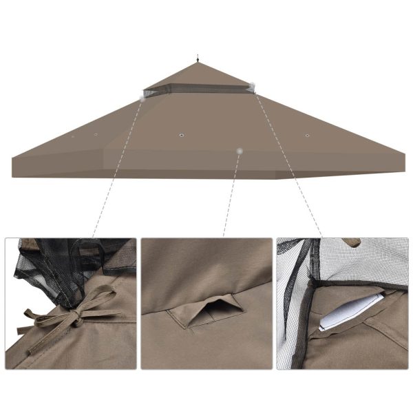 2-Tier Canopy Cover Replacement 10X12Ft