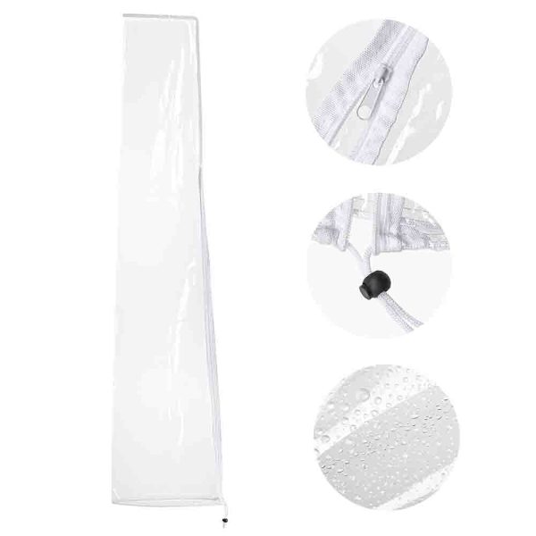 Outdoor Umbrella Cover With Zipper 65 In. Transparent