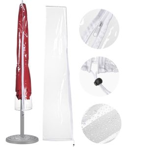 Outdoor Umbrella Cover With Zipper 65 In. Transparent