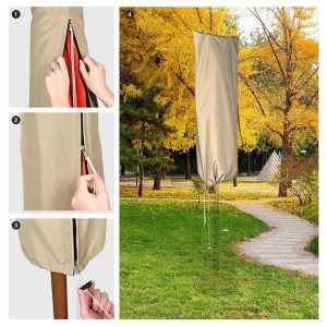 15Ft Patio Umbrella Cover With Zipper & Rod 61X28 In.