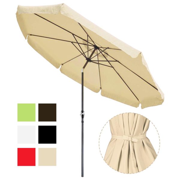 10 Foot 8-Rib Outdoor Patio Umbrella Tilt & Crank