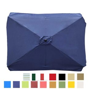 10'X6.5' 6-Rib Patio Rectangular Umbrella Replacement Canopy