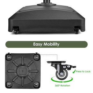 143 Lbs. Rolling Umbrella Base Weight For Poles D1 7/8