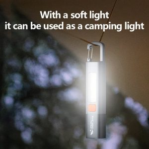 Mini High Power Flashlight Illuminates A Wide Area, Zoomable