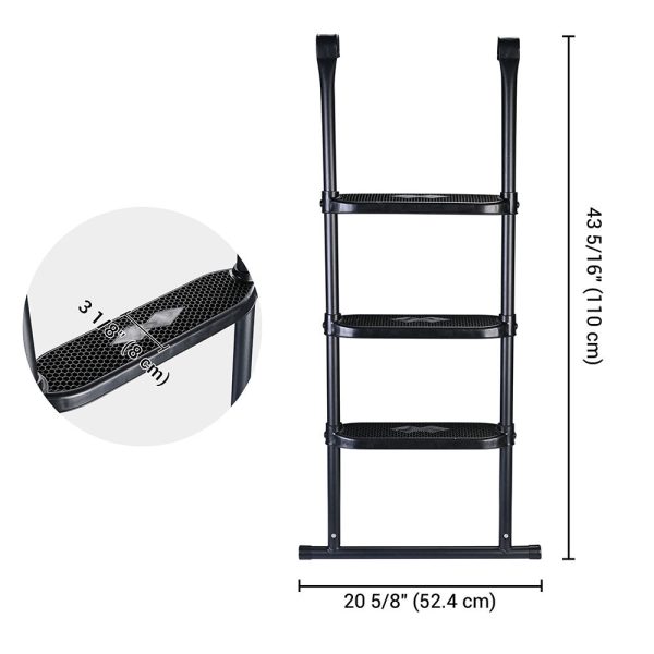 Trampoline Ladder Non-Slip 3 Wide-Step 43-Inch