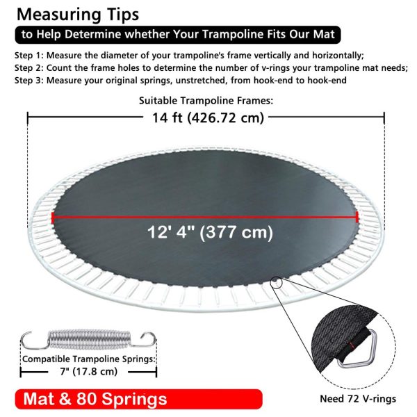 14 Foot Trampoline Mat With 72 Springs