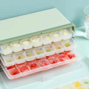 Drawer Type Plastic Ice Cube Mold With Lid And Bin