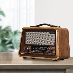 Wooden Retro Radio Wireless Bluetooth Speaker