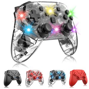 Wireless Wake-Up Burst Switchpro Bluetooth Transparent Lighted Gamepad