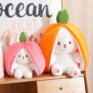 Strawberry Carrot Bunny Plush Toy