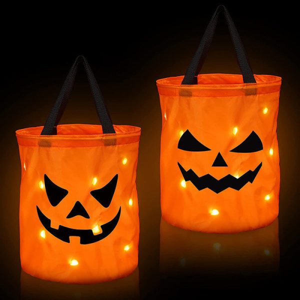 Pumpglow Halloween Pumpkin Buckets With Led Lights | 1 1 (2Pcs)