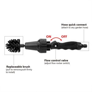 Water-Driven Rotary Cleaning Water Spray Brush