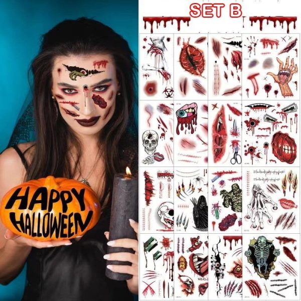 Halloween Prank Makeup Temporary Tattoorealistic & Easy To Remove