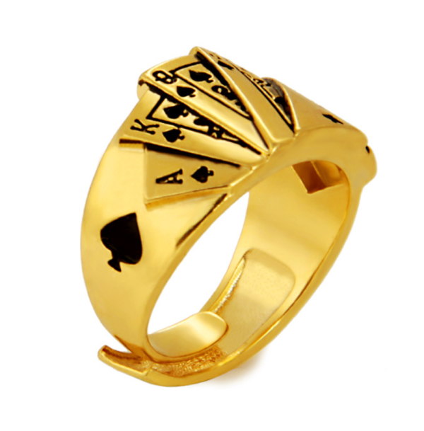 Copper Plated 24K Sand Gold Ring