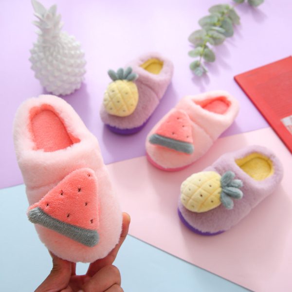 Children'S Fruit Cotton Slippers