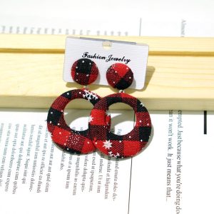 Women'S Fashion Personality Geometry Round Christmas Earrings