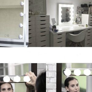 Four Bulb Makeup Mirror Headlights Strong Suction