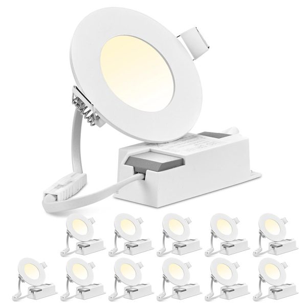 3W Smd Led Downlight Ceiling Recessed Light Fixture 12-Pack