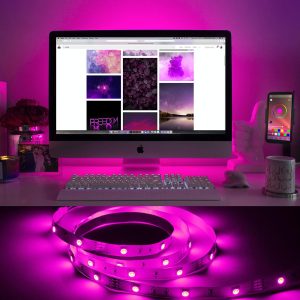 32ft Color Changing LED Strip Lights Bluetooth App Music Remote