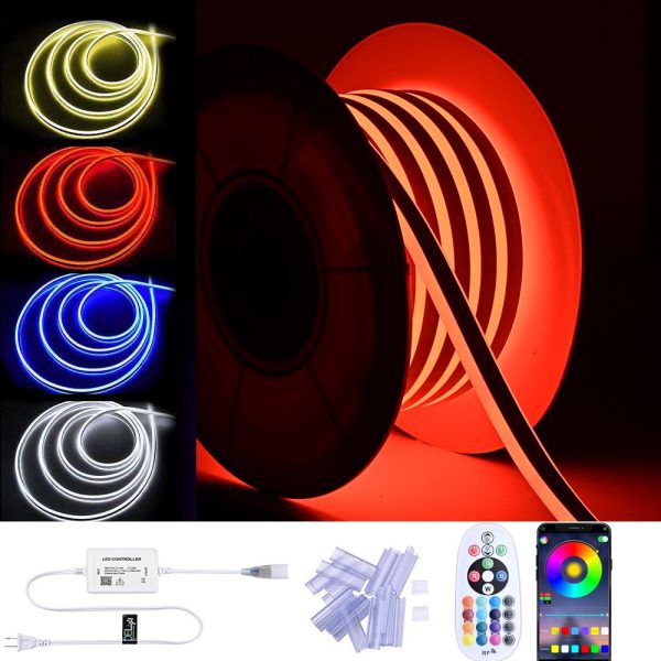 50Ft Waterproof Led Neon Light App & Rf Remote Color Changing