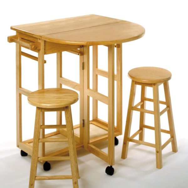 Ultimate Portable Kitchen Island Breakfast Bar Table Set