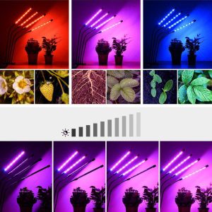 40W Full Spectrum Grow Light For Indoor Plants With Timer Clip-On