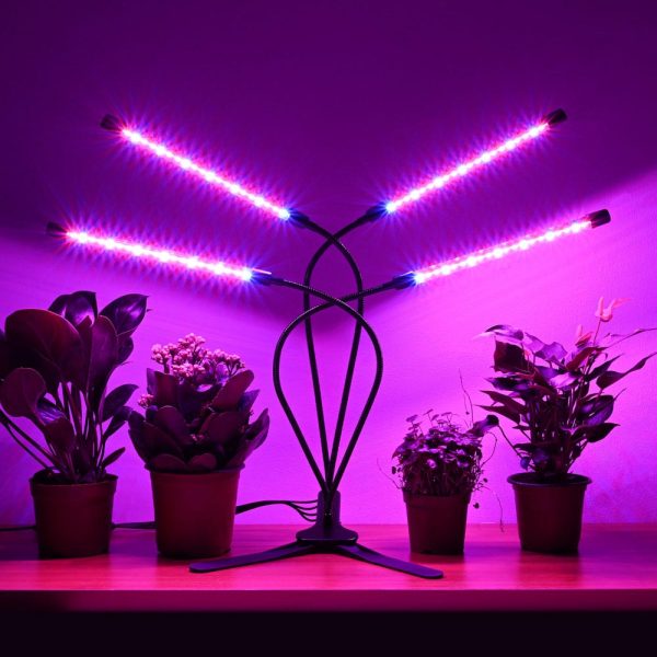 40W Full Spectrum Grow Light For Indoor Plants With Timer Clip-On