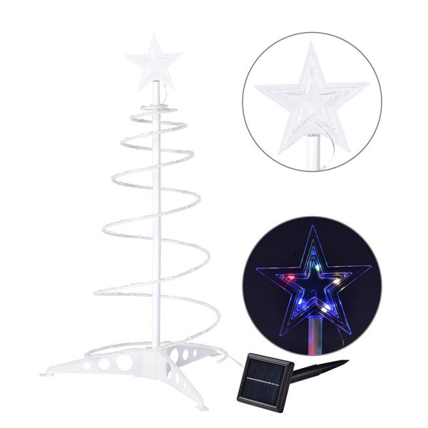 2Ft Lighted Spiral Christmas Tree Solar Operated