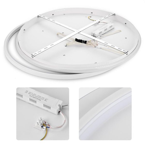 30 70W Led Flush Circle Ceiling Light With Remote