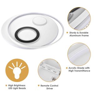 30 70W Led Flush Circle Ceiling Light With Remote